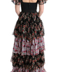 Dolce & Gabbana Elegant Floral Shift Dress in Multicolor Silk Blend