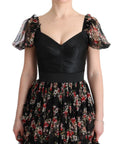 Dolce & Gabbana Elegant Floral Shift Dress in Multicolor Silk Blend