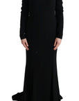 Dolce & Gabbana Elegant Full Length Sheath Gown in Black