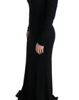 Dolce & Gabbana Elegant Full Length Sheath Gown in Black