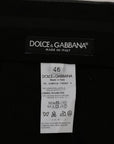 Dolce & Gabbana Elegant Gray Striped Wool Formal Trousers