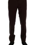 Dolce & Gabbana Elegant Slim Fit Formal Trousers in Purple
