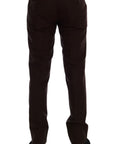 Dolce & Gabbana Elegant Slim Fit Formal Trousers in Purple
