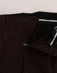 Dolce & Gabbana Elegant Slim Fit Formal Trousers in Purple