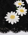 Dolce & Gabbana Black Floral Lace Chamomile Embroidered Dress