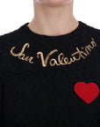 Dolce & Gabbana Black Lace Sequined Shift Dress