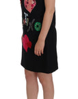 Dolce & Gabbana Black Crystal-Embellished Stretch Mini Dress