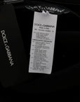 Dolce & Gabbana Black Wool Crystal Princess Dress