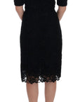 Dolce & Gabbana Elegant Black Knee-Length Sheath Dress