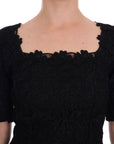 Dolce & Gabbana Elegant Black Knee-Length Sheath Dress