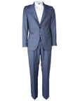 Made in Italy Blue Wool Men Suit