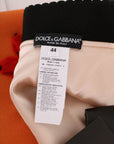 Dolce & Gabbana Embellished Wool Skirt in Vivid Orange