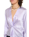 PINKO Lilac Silk Elegance Blouse