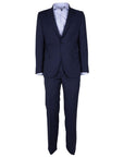 Made in Italy Blue Wool Men's Suit