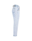Yes Zee Light Blue Cotton Women High-Waisted Jeans