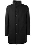 Made in Italy Elegant Virgin Wool Coat with Storm Protection