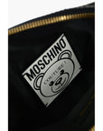 Moschino Couture Chic Teddy Bear Print Clutch with Calfskin Strap