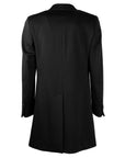 Made in Italy Elegant Black Virgin Wool Men's Coat