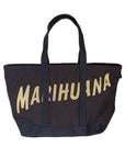 Palm Angels Chic Black Cotton Shoulder Bag