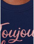 Love Moschino Blue Cotton Women Sweater