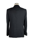 Made in Italy Black Wool Men Suit