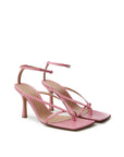 Bottega Veneta Elegant Pink Leather Sandals for Sophisticated Style
