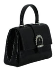 Jimmy Choo Black Leather Top Handle Shoulder Bag
