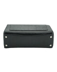 Jimmy Choo Black Leather Top Handle Shoulder Bag