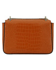 Jimmy Choo Amber Orange Leather Shoulder Bag