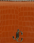 Jimmy Choo Amber Orange Leather Shoulder Bag