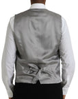 Dolce & Gabbana Light Gray Wool Formal Dress Waistcoat Vest