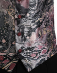 Dolce & Gabbana Multicolor Galaxy Silk Waistcoat Formal Vest