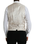 Dolce & Gabbana Off White Cotton Waistcoat Dress Formal Vest