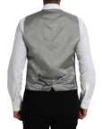 Dolce & Gabbana Light Gray Wool Formal Dress Waistcoat Vest