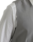 Dolce & Gabbana Light Gray Wool Formal Dress Waistcoat Vest