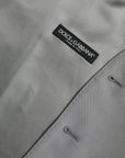 Dolce & Gabbana Light Gray Wool Formal Dress Waistcoat Vest