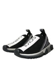 Dolce & Gabbana Black White Slip On Sorrento Sneakers Shoes