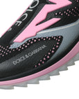 Dolce & Gabbana Black Pink Slip On Sorrento Sneakers Shoes