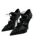 Dolce & Gabbana Black Python Leather Mary Jane Pumps Shoes