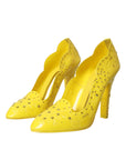 Dolce & Gabbana Yellow Crystal CINDERELLA Heels Pumps Shoes