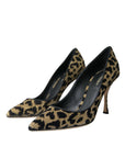 Dolce & Gabbana Black Gold Leopard Lurex Heels Pumps Shoes