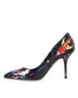 Dolce & Gabbana Blue Space Robot Leather Heels Pumps Shoes