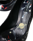 Dolce & Gabbana Blue Space Robot Leather Heels Pumps Shoes