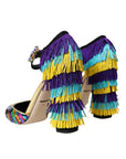 Dolce & Gabbana Multicolor Sequin Crystal Mary Jane Shoes