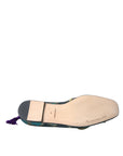 Dolce & Gabbana Multicolor Jacquard Embellished Loafers Shoes