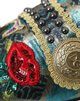 Dolce & Gabbana Multicolor Jacquard Embellished Loafers Shoes