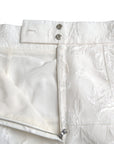 Dolce & Gabbana White Floral Brocade Embellished Mini Skirt