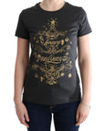 Dolce & Gabbana Elegant Gray Cotton Tee with Exclusive Print