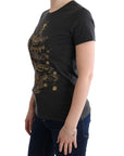 Dolce & Gabbana Elegant Gray Cotton Tee with Exclusive Print