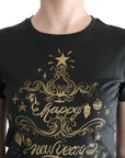 Dolce & Gabbana Emerald Green Cotton Tee with 2017 Print
